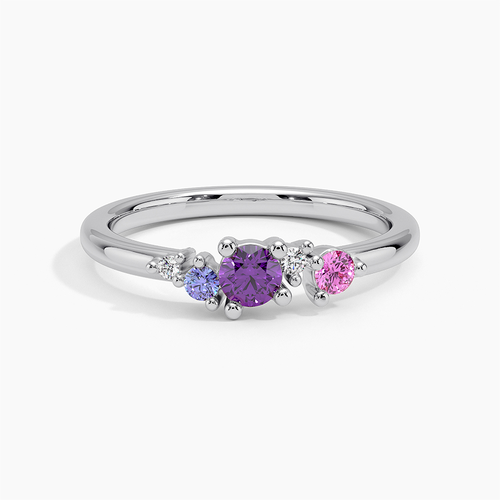 Lilac Ring - 18K White Gold