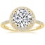 18K Yellow Gold Audra Diamond Ring, smalltop view