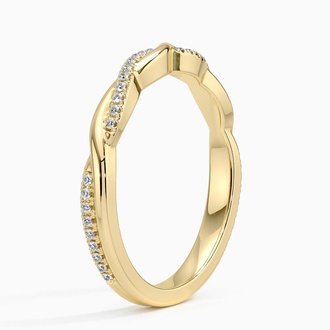 Petite Twisted Vine Diamond Ring (1/8 ct. tw.) in 18K Yellow Gold