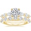 18K Yellow Gold Seine Graduated Pear Diamond Ring with Monaco Diamond Ring (3/4 ct. tw.)