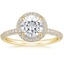 18KY Moissanite Valencia Halo Diamond Ring (1/2 ct. tw.), smalltop view