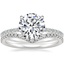18K White Gold Demi Diamond Ring with Sapphire Accents (1/4 ct. tw.) with Flair Diamond Ring (1/6 ct. tw.)