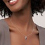18K White Gold Sapphire Pavé Twist Pendant, smalladditional view 1