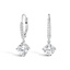 18K White Gold Compass Point Diamond Drop Earrings, smalltop view