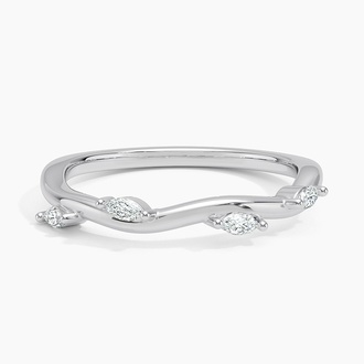 Winding Willow Diamond Ring in Platinum