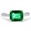 Custom Filigree and Hand Engraved Emerald Ring