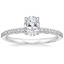 Oval Diamond Accented Gallery Pave Band Setting 