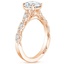 18K Rose Gold Tacori Petite Crescent Pavé Diamond Ring (1/3 ct. tw.), smallside view
