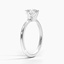 18KW Moissanite Four-Prong Petite Comfort Fit Ring, smalltop view
