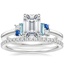 18K White Gold Mazarine Ring with Luxe Ballad Diamond Ring (1/4 ct. tw.)