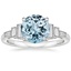 Aquamarine Adele Diamond Ring in 18K White Gold