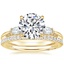 18K Yellow Gold Simply Tacori Three Stone Marquise Diamond Ring with Simply Tacori Diamond Ring (1/5 ct. tw.)