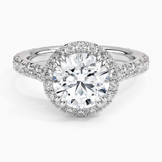 Luxe French Pavé Halo Ring