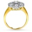 Two Tone Cluster Diamond Ring with Infinity Design, smallside view