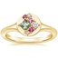 Yellow Gold Palisade Sapphire and Diamond Signet Ring