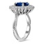 Double Halo Twist Sapphire and Diamond Ring, smallview