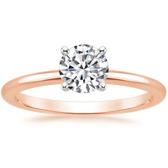 Four-Prong Petite Comfort Fit Solitaire Ring