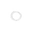 14K White Gold Single Baguette Diamond Hoop Earring, smalladditional view 2