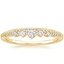 18K Yellow Gold Crown Diamond Ring, smalltop view