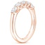 14K Rose Gold Trellis Oval and Round Diamond Ring, smallside view