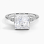 Moissanite Fiorella Diamond Ring in 18K White Gold