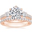 14K Rose Gold Gramercy Diamond Ring (3/4 ct. tw.) with Luxe Amelie Diamond Ring (2/5 ct. tw.)