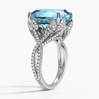 Sky Blue Topaz and Diamond Cocktail Ring