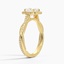 18K Yellow Gold Petite Twisted Vine Halo Diamond Ring (1/4 ct. tw.), smallside view