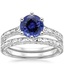 18KW Sapphire Hudson Bridal Set, smalltop view