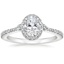 Oval Platinum Luxe Aria Halo Diamond Ring (1/4 ct. tw.)