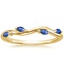 18K Yellow Gold Winding Willow Sapphire Ring, smalltop view