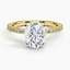 Yellow Gold Moissanite Luxe Petite Shared Prong Diamond Ring (1/3 ct. tw.)