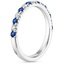 18K White Gold Sienna Sapphire and Diamond Ring (1/5 ct. tw.), smallside view