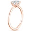 14K Rose Gold Eight Prong Petite Elodie Ring, smallside view