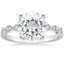 18KW Moissanite Tiara Diamond Ring (1/10 ct. tw.), smalltop view