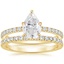 18KY Moissanite Bliss Diamond Ring (1/6 ct. tw.) with Bliss Diamond Ring (1/5 ct. tw.), smalltop view