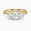 18K Yellow Gold Serena Three Stone Diamond Ring (1/3 ct. tw.), smalltop view