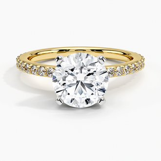 18K Yellow Gold Luxe Petite Shared Prong Diamond Ring (1/3 ct. tw.)
