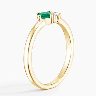 Emerald and Diamond Cuff Ring