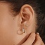 18K Yellow Gold Fairmined Tierra Diamond Hoop Earrings, smallside view