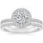 18K White Gold Vintage Waverly Diamond Ring (1/2 ct. tw.) with Luxe Ballad Diamond Ring (1/4 ct. tw.)