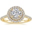18K Yellow Gold Soleil Diamond Ring (1/2 ct. tw.), smalltop view