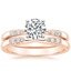 14K Rose Gold Lark Diamond Bridal Set