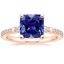 Rose Gold Sapphire Luxe Tapered Baguette Diamond Ring (1/4 ct. tw.)