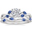 18K White Gold Willow Ring With Sapphire Accents with Winding Willow Sapphire Ring