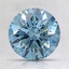 1.67 Ct. Fancy Blue Round Lab Created Diamond