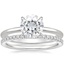 18KW Moissanite Petite Elodie Ring with Luxe Ballad Diamond Ring, smalltop view