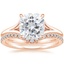 14KR Moissanite Reverie Ring with Flair Diamond Ring (1/6 ct. tw.), smalltop view