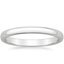 18K White Gold 2.5mm Comfort Fit Wedding Ring, smalltop view