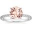 18KW Morganite Luxe Petite Shared Prong Diamond Ring (1/3 ct. tw.), smalltop view